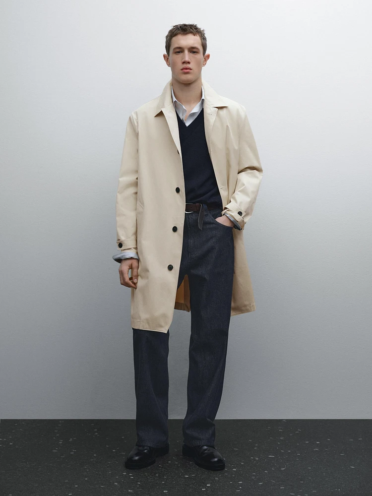 100% cotton trench coat