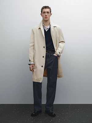 100% cotton trench coat