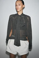 CAPE TIE BLOUSE ZW COLLECTION