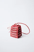 MINI RAFFIA EFFECT CROSSBODY BAG
