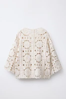 KIMONO FLEURS MACRAMÉ
