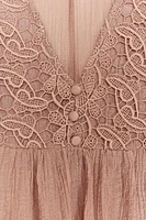 TEXTURED CROCHET BLOUSE