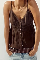 LACE CHIFFON TOP
