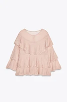 RUFFLED KNIT TOP