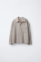 TEXTURED PLAID SHIRT
