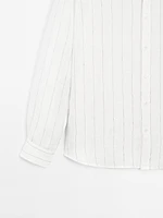 Chemise à rayures tennis 100 % lin