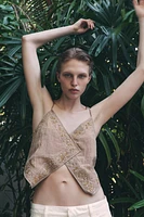 BEADED EMBROIDERED TOP