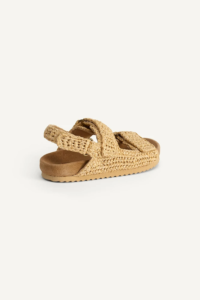 RAFFIA EFFECT SANDALS