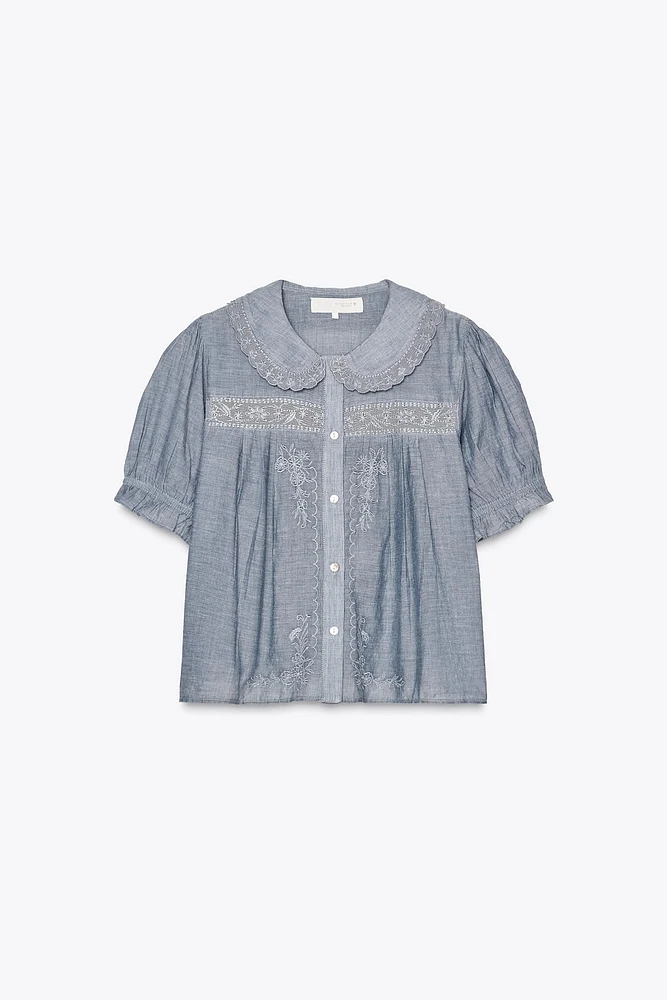FLORAL EMBROIDERY SHIRT