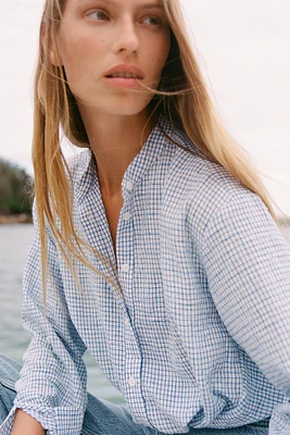CHECKED KNOT SHIRT