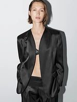 Blazer satiné avec foulard - STUDIO