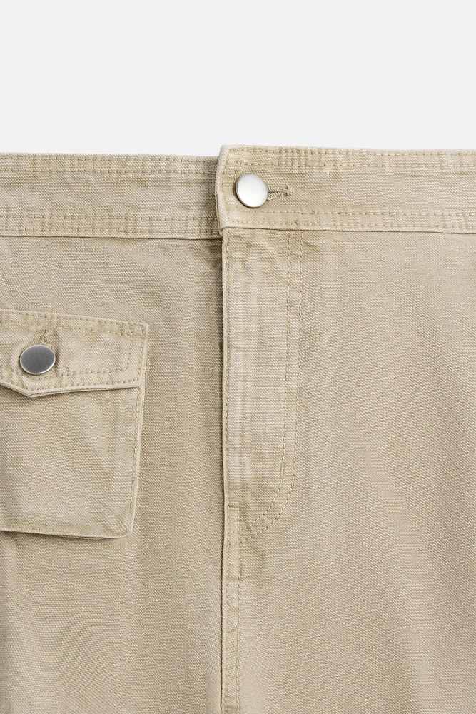 POCKET DENIM CARGO PANTS