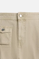 POCKET DENIM CARGO PANTS