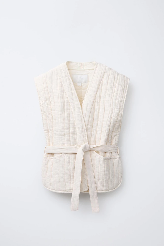 GILET SANS MANCHES MATELASSÉ TEXTURÉ