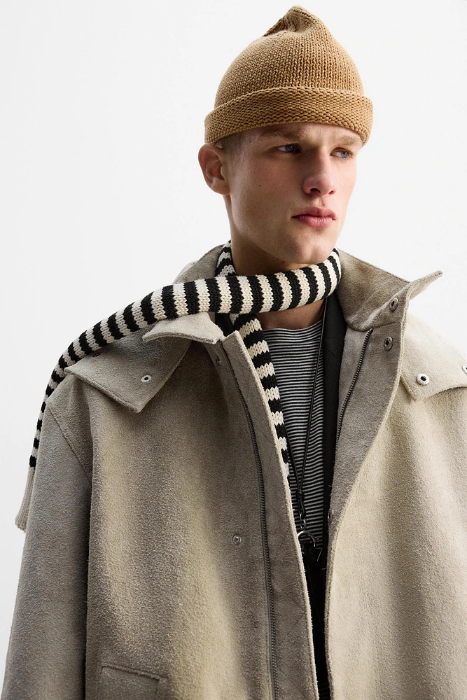 LIMITED EDITION SUEDE LEATHER HOODED JACKET