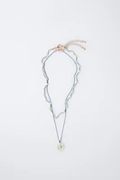 PACK OF TWO DAISY BEAD NECKLACES