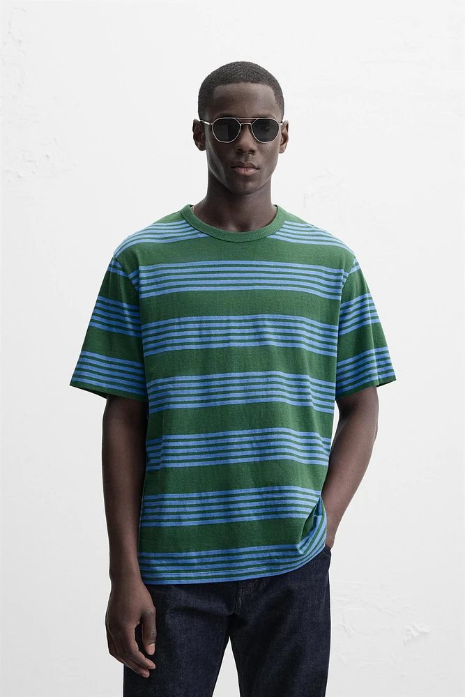 STRIPED JACQUARD T-SHIRT
