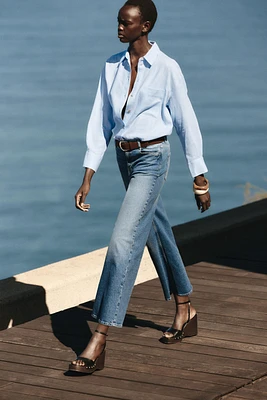 Z1975 BELTED HIGH-WAISTED CULOTTES