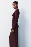 ROBE MI-LONGUE DRAPÉE
