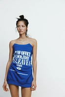 PRINTED SLOGAN SWEATSHIRT