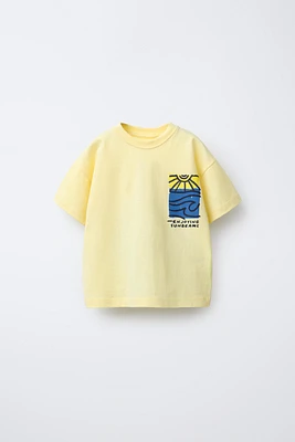 SUN AND SEA PRINT T-SHIRT
