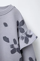 FLORAL PRINT SWEATSHIRT