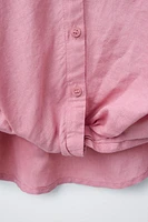 CHEMISE FRONCÉE AVEC LIN