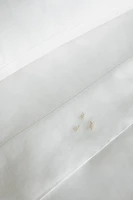 FLAT SHEET WITH CRAB EMBROIDERY