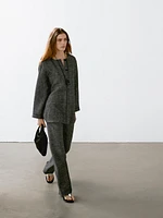 100% linen deconstructed jacket