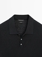 Polo en maille 100 % lin