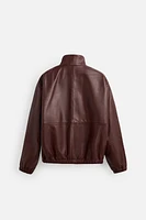 RELAXED FIT LEATHER JACKET