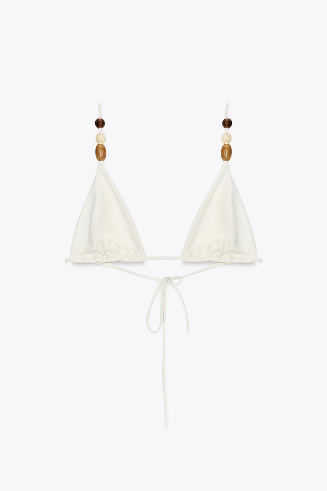 PIECED TRIANGLE BIKINI TOP