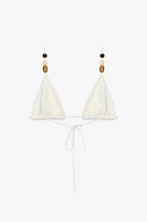 PIECED TRIANGLE BIKINI TOP