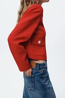 BLAZER WITH SHOULDER PADS