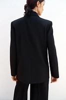 DOUBLE BREASTED BLAZER WITH SHOULDER PADS