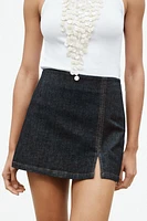Z1975 MINI DENIM SKORT WITH SLIT