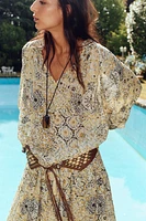 METALLIC THREAD PRINT BLOUSE