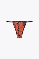 CONTRAST PRINTED BIKINI BOTTOMS