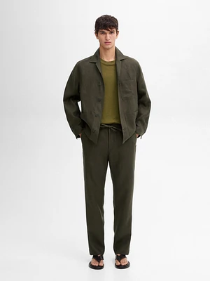 100% linen co-ord overshirt