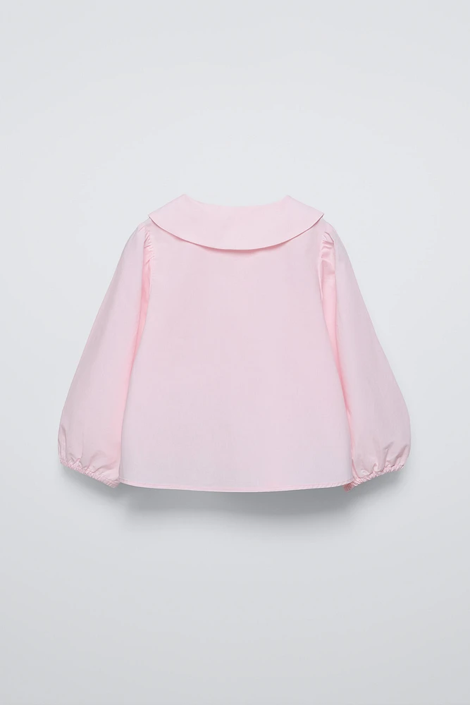 POPLIN SHIRT WITH TIES