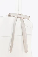 SATIN BOW SHORT DRESS