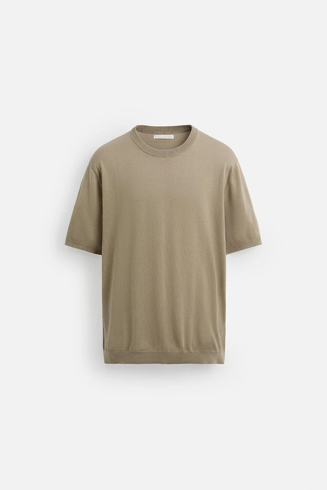 T-SHIRT REGULAR FIT EN MAILLE