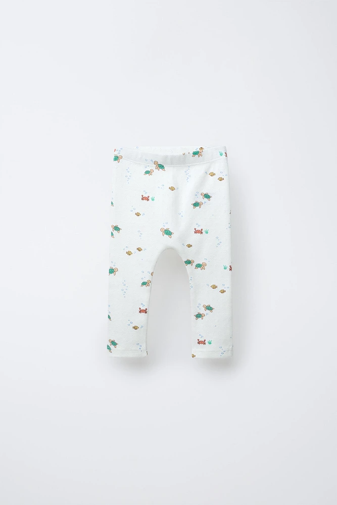 LOT DE DEUX LEGGINGS POINTELLE MER