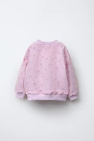 FLORAL ORGANZA SWEATSHIRT