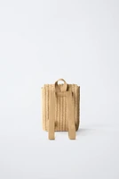 FLORAL RAFFIA BACKPACK