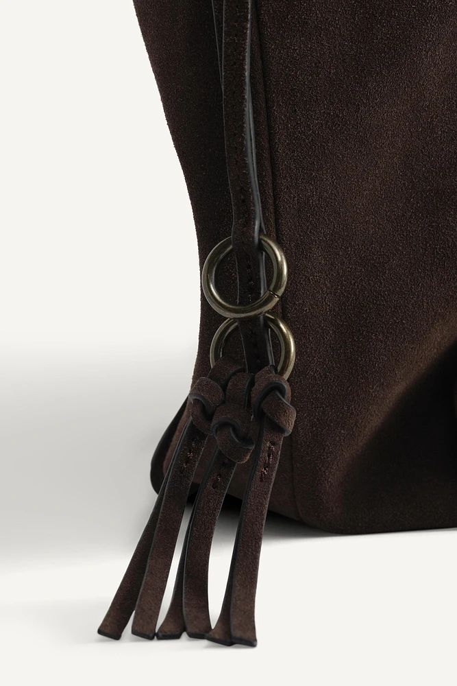 LIMITED EDITION SUEDE STUDDED CITY BAG