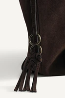 LIMITED EDITION SUEDE STUDDED CITY BAG