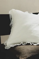 HOUSSE DE COUSSIN TEXTURE VOLANT