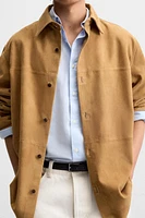REGULAR FIT SUEDE SHIRT