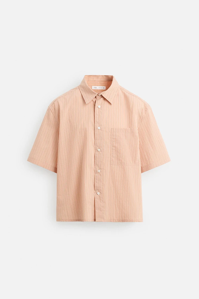 CHEMISE COURTE À RAYURES